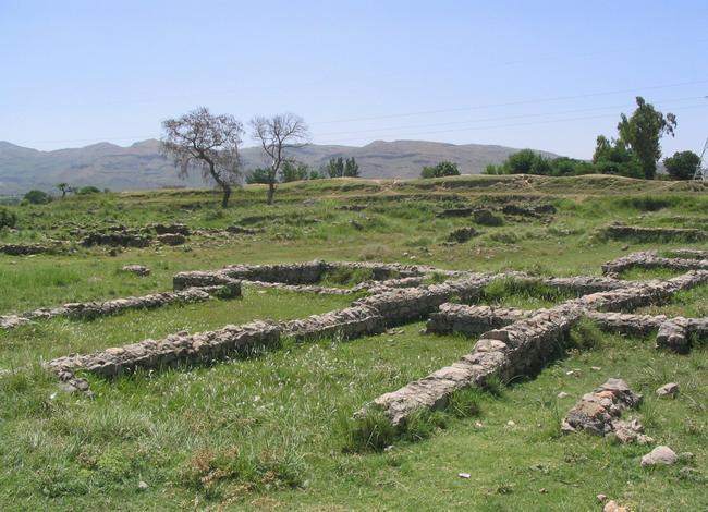 Remains of Bhir Mound - the first ancient city of Taxila (6th century BC). 