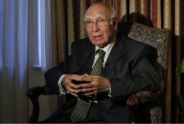 Pakistan supports for peaceful democratic transition in Afghanistan: Sartaj Aziz