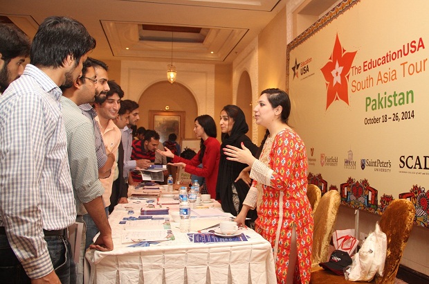 To promote study in the United States and let Pakistani students to explore opportunities to study in US high education institutes, representatives from seven US universities have interacted with the Pakistani students on Saturday, here at Islamabad.