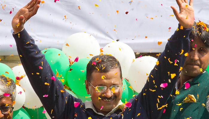 Arvind Kejriwal led AAP secures landslide victory in Delhi state polls