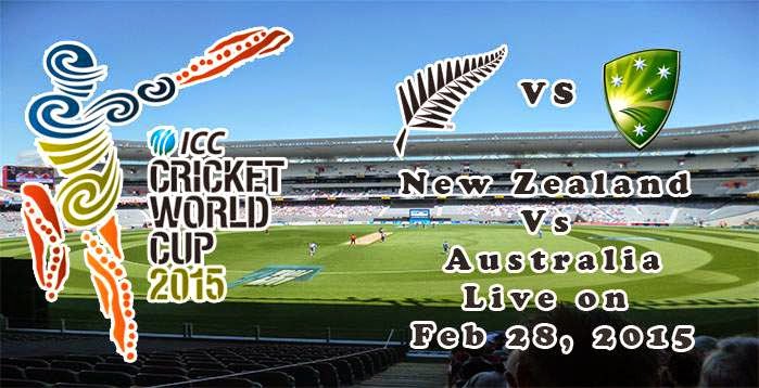 PTV Sports live cricket streaming New Zealand vs Australia world cup 2015