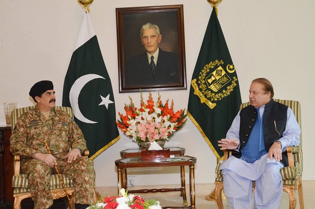 PM, COAS discuss Zarb-e-Azb, NAP implementation