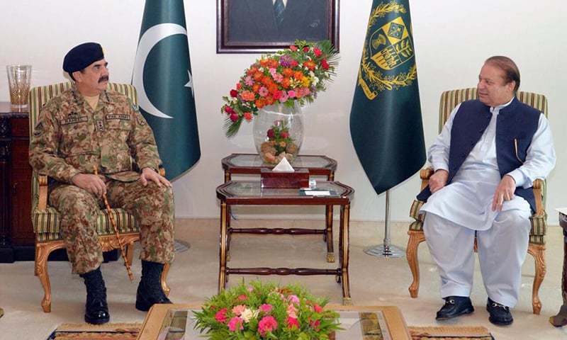 Nawaz, General Raheel discuss Indian funding to MQM