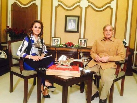 Shahbaz Sharif with Gharida Farooqi