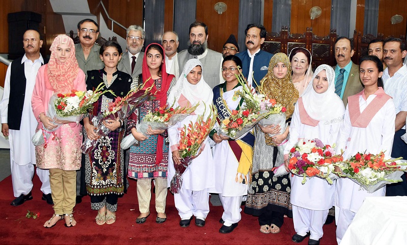 Minister of State for Federal Education and Professional Training Engineer Muhammad Balighur Rehman attended the declaration ceremony of matriculation annual result as a chief guest at FBISE in Islamabad on July 12, 2016.