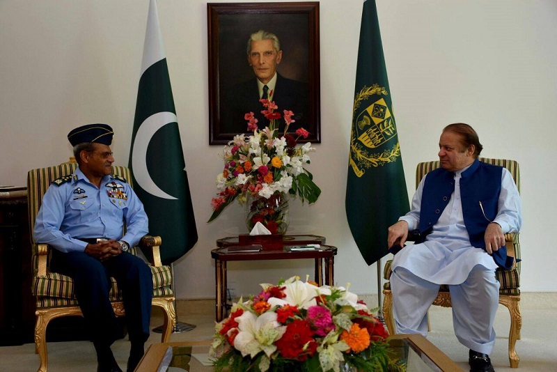 Air Chief Marshal Sohail Aman and Nawaz Sharif