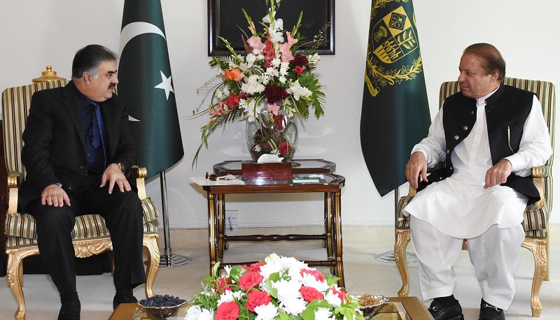 Sardar Sanaullah Zehri, CM Balochistan called on Prime Minister Muhammad Nawaz Sharif at PM House on 24th August 2016.