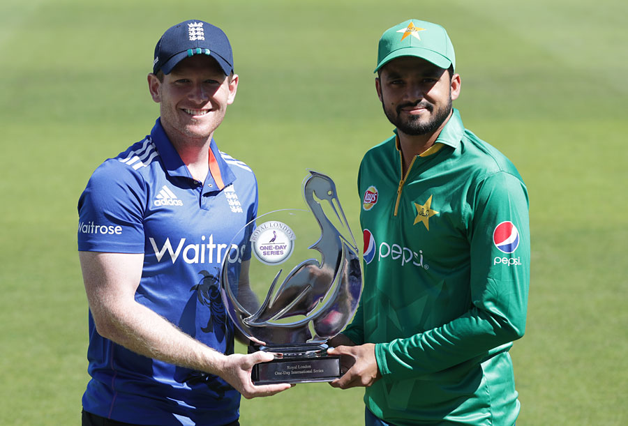 Eoin Morgan and Azhar Ali - Pakistan-England ODI series