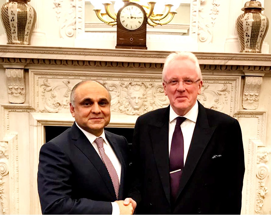 Lord Mayor of the City of London Dr. Andrew Parmley and Pakistan High Commissioner to the United Kingdom Syed Ibne Abbas